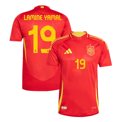 Tricouri Fotbal Spania LAMINE YAMAL #19 Acasă 2024 Authentic