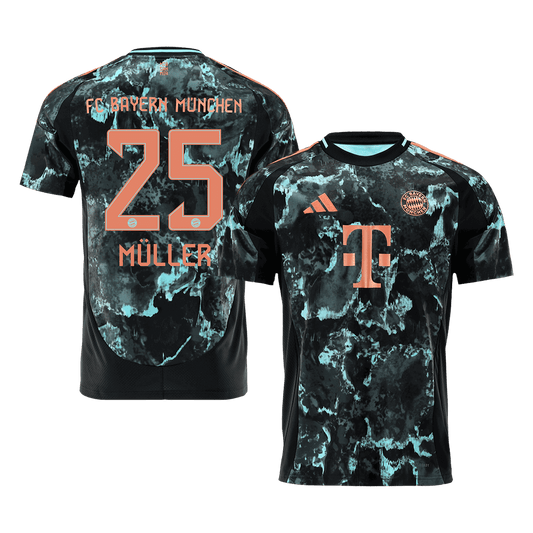 Tricouri Fotbal Bayern Munchen MÜLLER #25 Deplasare 2024/25 (mărime mare)