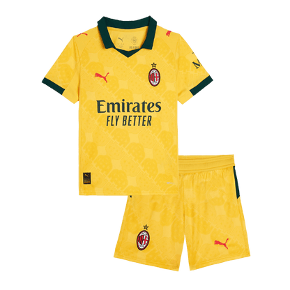 Set Tricouri Fotbal AC Milan Treilea 2025/26 Pentru Copii