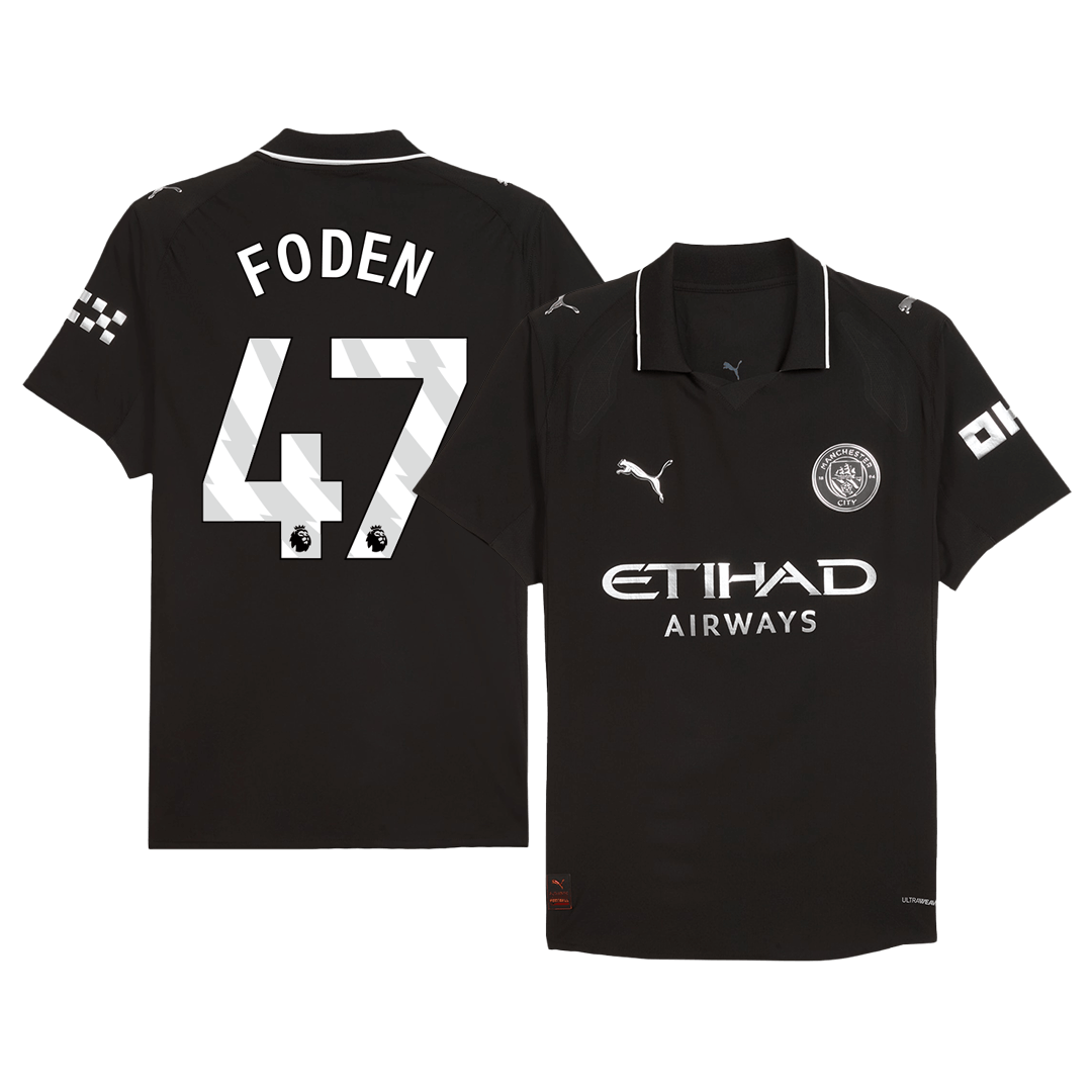 Tricouri Fotbal Manchester City FODEN #47 Deplasare 2025/26 Authentic