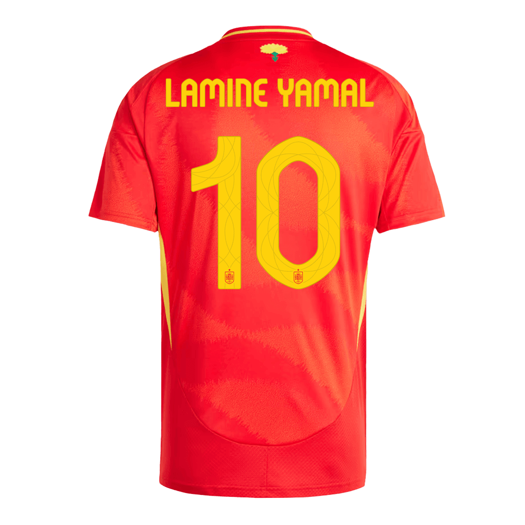 Tricouri Fotbal Spania LAMINE YAMAL #10 Acasă 2024 (mărime mare)