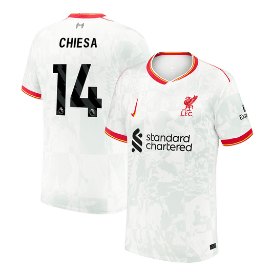 Tricouri Fotbal Liverpool CHIESA #14 Treilea 2024/25 (mărime mare)
