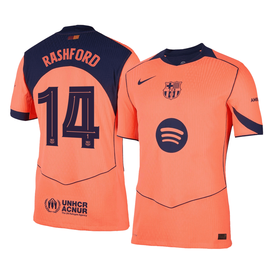 Tricouri Fotbal Barcelona RASHFORD #14 Treilea 2025/26 Authentic - UCL