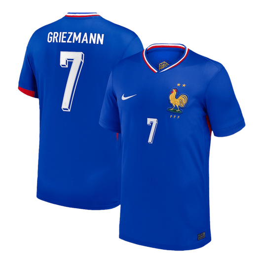 Tricouri Fotbal Franța GRIEZMANN #7 Acasă 2024 (mărime mare)