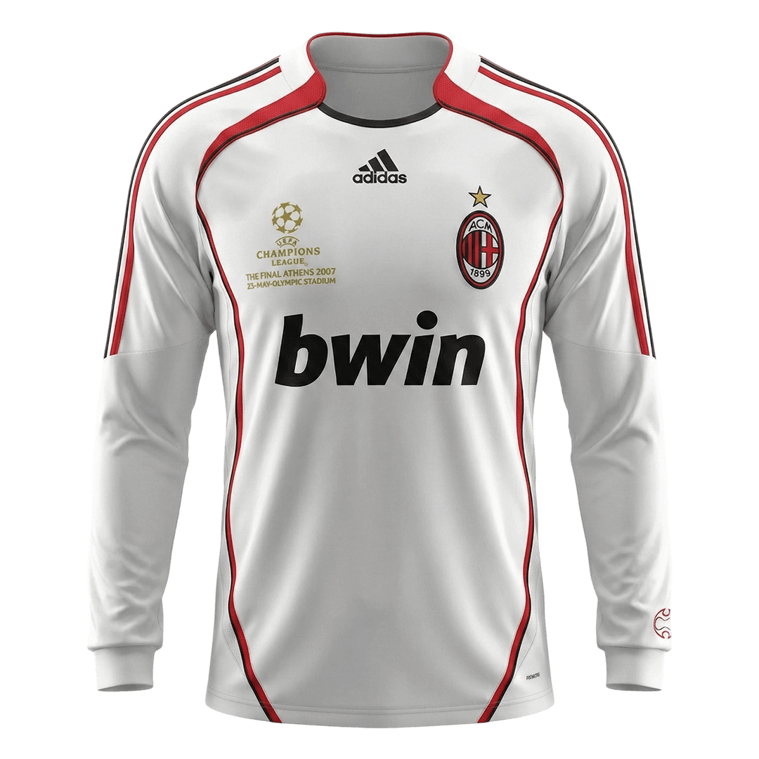 Tricouri Fotbal Vintage AC Milan Deplasare 2006/07 Mânecă Lungă