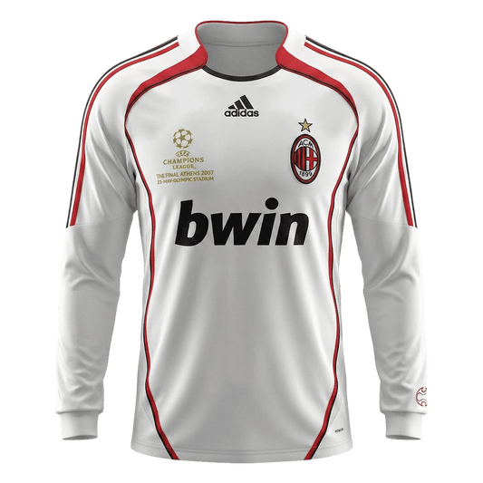 Tricouri Fotbal Vintage AC Milan Deplasare 2006/07 Mânecă Lungă