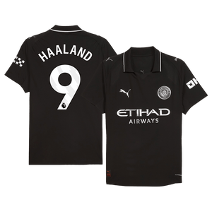 Tricouri Fotbal Manchester City HAALAND #9 Deplasare 2025/26 Authentic