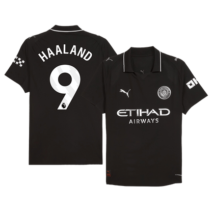 Tricouri Fotbal Manchester City HAALAND #9 Deplasare 2025/26 Authentic