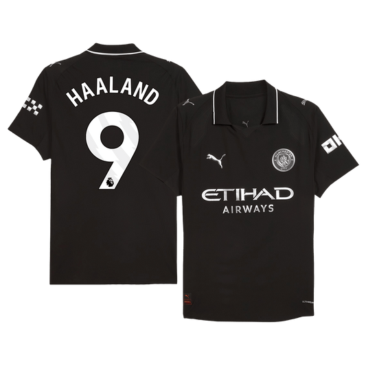 Tricouri Fotbal Manchester City HAALAND #9 Deplasare 2025/26 Authentic