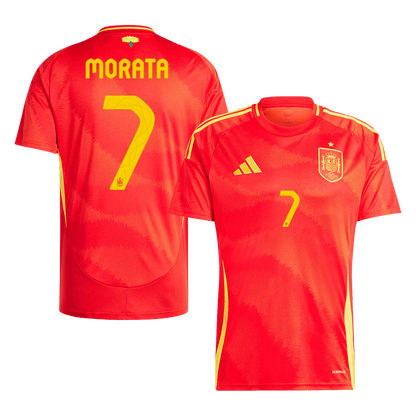 Tricouri Fotbal Spania MORATA #7 Acasă 2024 (mărime mare)