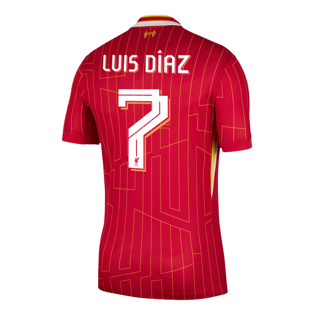 Tricouri Fotbal Liverpool LUIS DÍAZ #7 Acasă 2024/25 UCL - Super
