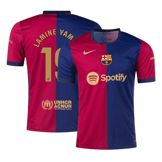 Tricouri Fotbal Barcelona LAMINE YAMAL #19 Acasă 2024/25 (mărime mare)