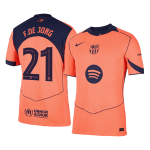 Tricouri Fotbal Barcelona F.DE JONG #21 Treilea 2025/26 Authentic - UCL