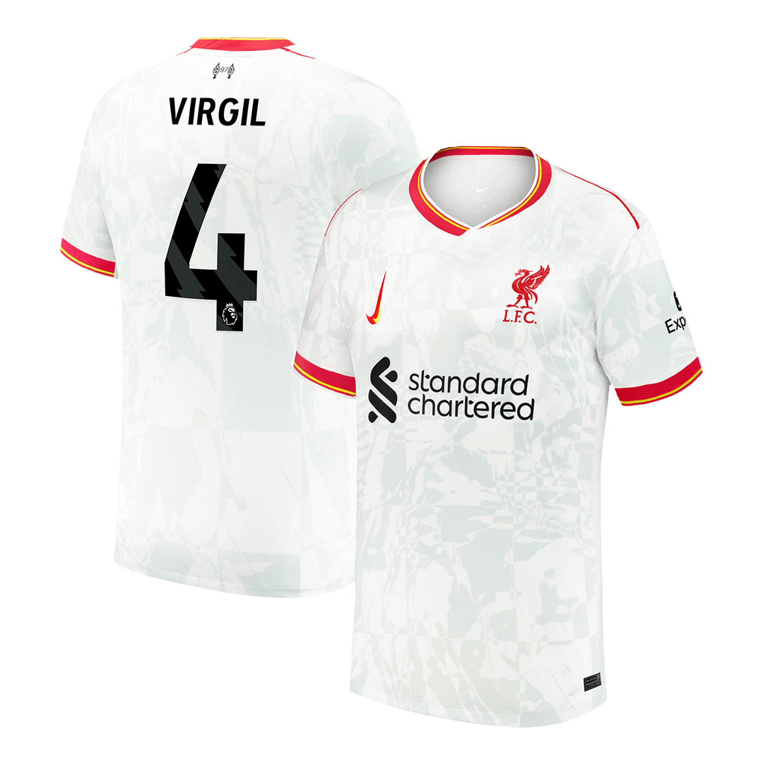 Tricouri Fotbal Liverpool VIRGIL #4 Treilea 2024/25 (mărime mare)