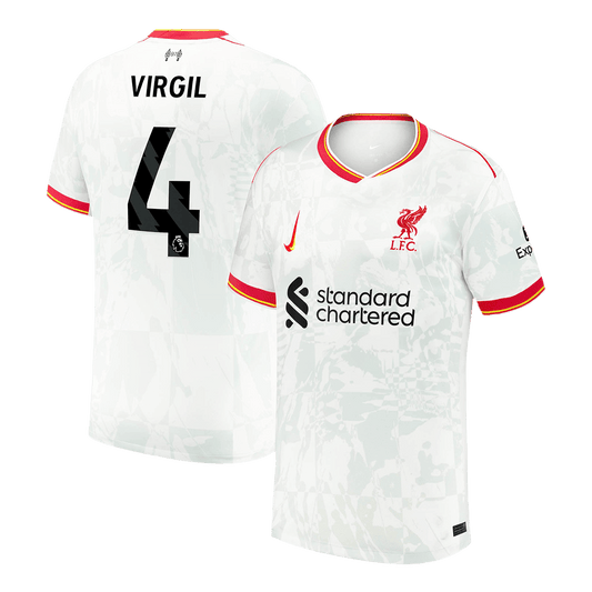 Tricouri Fotbal Liverpool VIRGIL #4 Treilea 2024/25 (mărime mare)