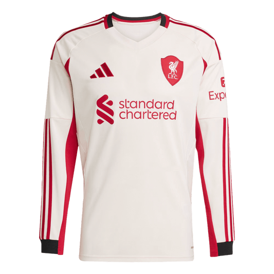 Tricouri Fotbal Liverpool Deplasare 2025/26 Mânecă Lungă (mărime mare)