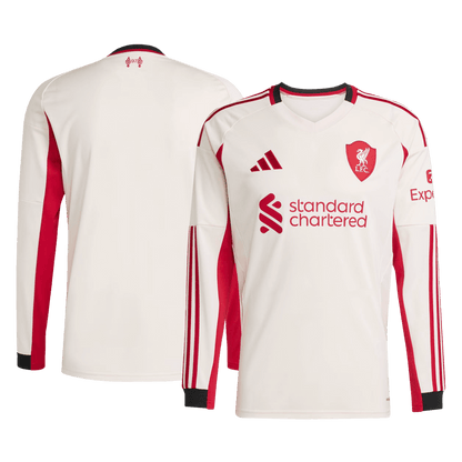 Tricouri Fotbal Liverpool Deplasare 2025/26 Mânecă Lungă (mărime mare)