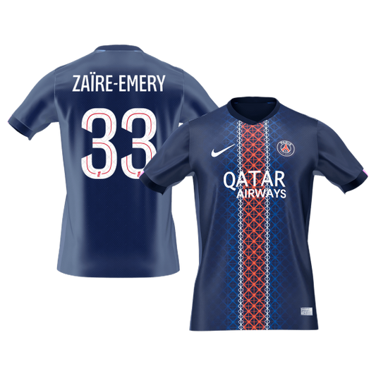 Tricouri Fotbal PSG ZAïRE EMERY #33 Acasă 2025/26 - Premium