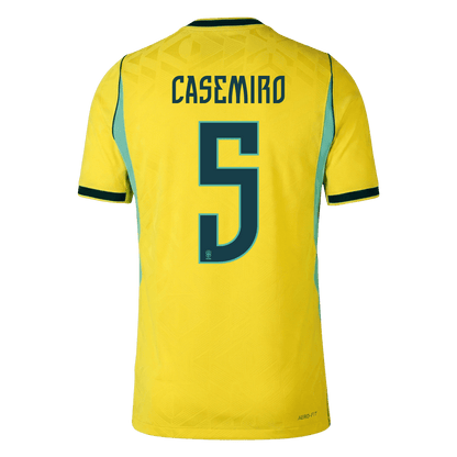 Tricouri Fotbal Brazilia CASEMIRO #5 Acasă Cupa Mondială 2026 Authentic