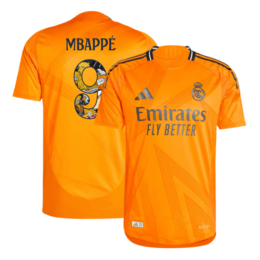 Tricouri Fotbal Real Madrid MBAPPÉ #9 Deplasare 2024/25 Authentic - Bear Champ Font
