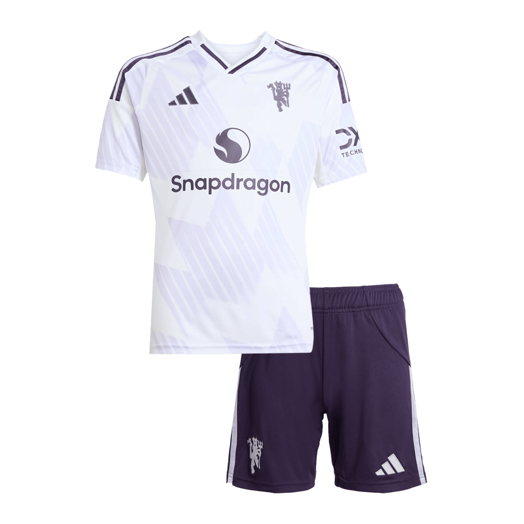 Set Tricouri Fotbal Manchester United Deplasare 2025/26 Pentru Copii