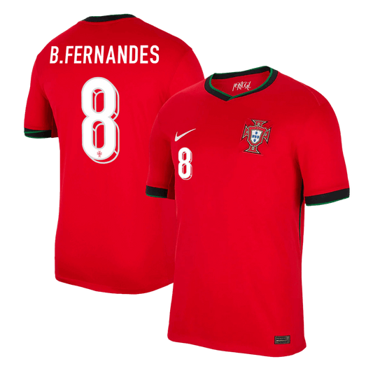 Tricouri Fotbal Portugalia B.FERNANDES #8 Acasă 2024 - Super (mărime mare)