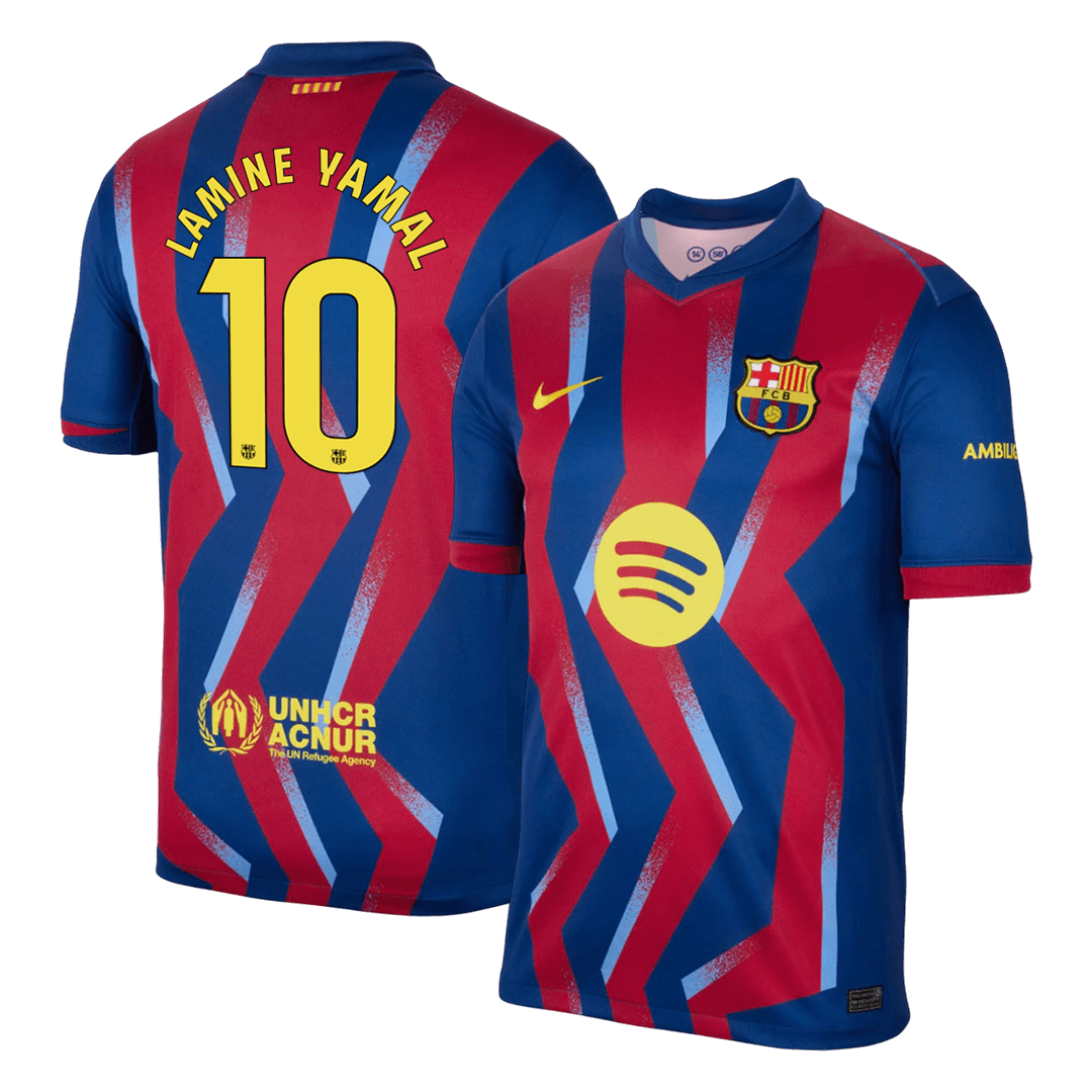 Tricouri Fotbal Barcelona LAMINE YAMAL #10 Al Patrulea 2025/26