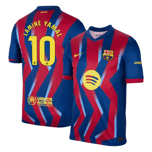 Tricouri Fotbal Barcelona LAMINE YAMAL #10 Al Patrulea 2025/26