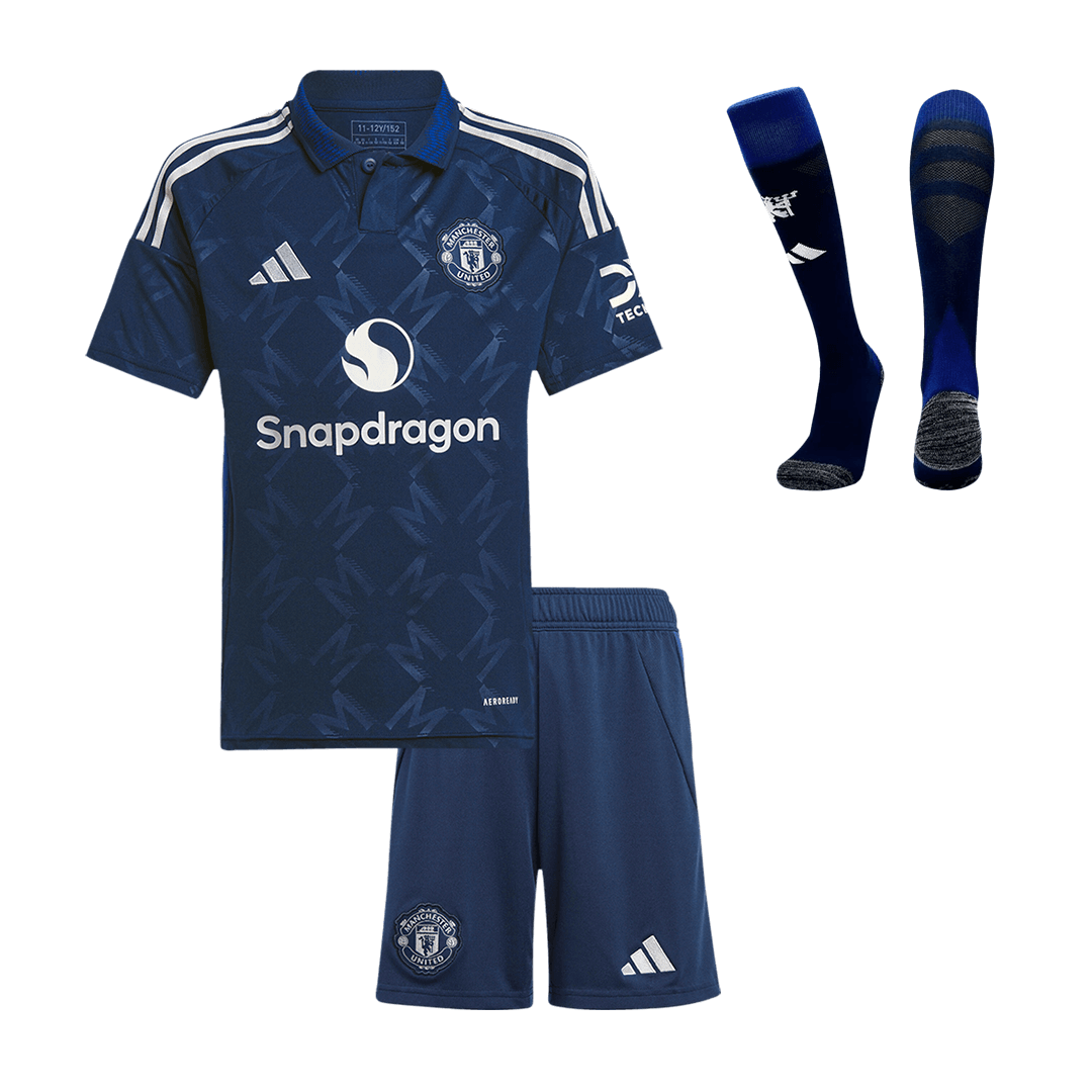 Set Tricouri Fotbal Manchester United Deplasare 2024/25 Pentru Copii