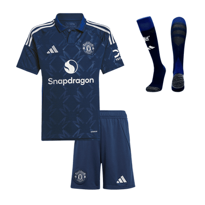 Set Tricouri Fotbal Manchester United Deplasare 2024/25 Pentru Copii