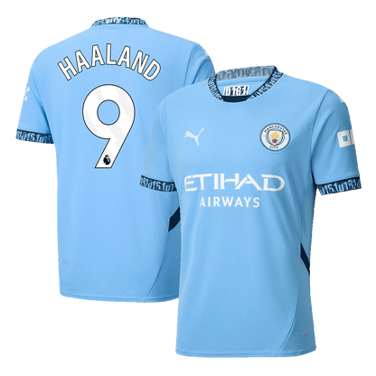 Tricouri Fotbal Manchester City HAALAND #9 Acasă 2024/25 (mărime mare)