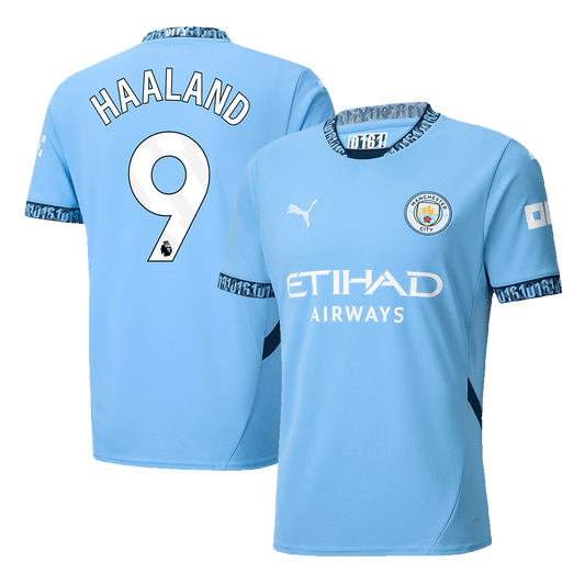 Tricouri Fotbal Manchester City HAALAND #9 Acasă 2024/25 (mărime mare)