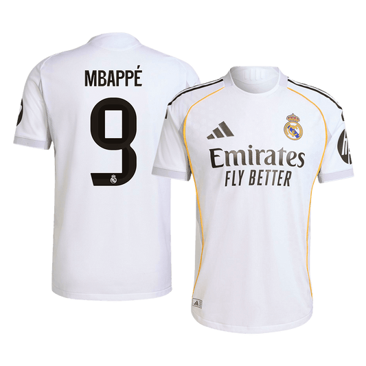 Tricouri Fotbal Real Madrid MBAPPÉ #9 Acasă 2025/26 Authentic