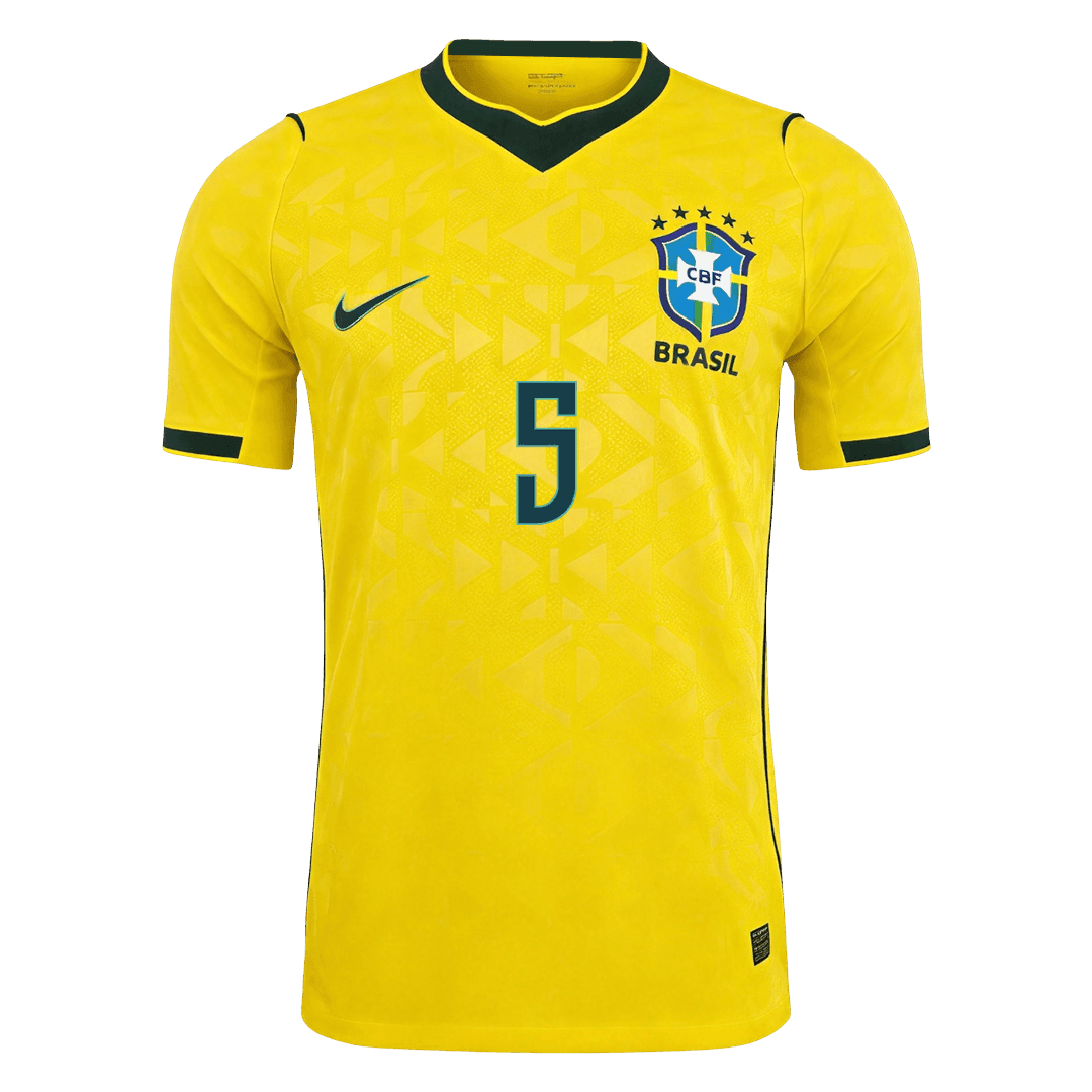 Tricouri Fotbal Brazilia CASEMIRO #5 Acasă Cupa Mondială 2026 Authentic