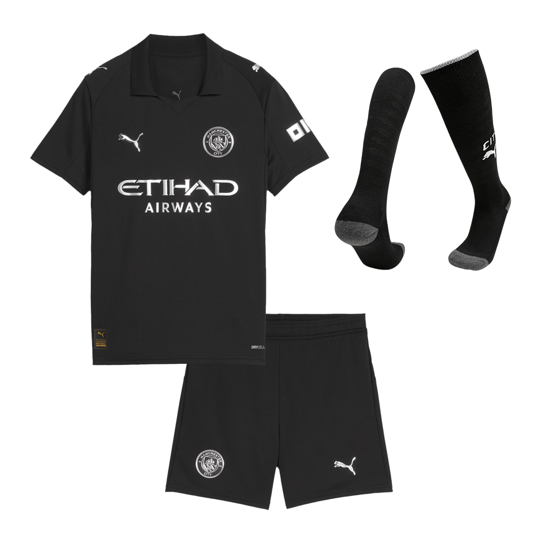 Set Tricouri Fotbal Manchester City Deplasare 2025/26 Pentru Copii
