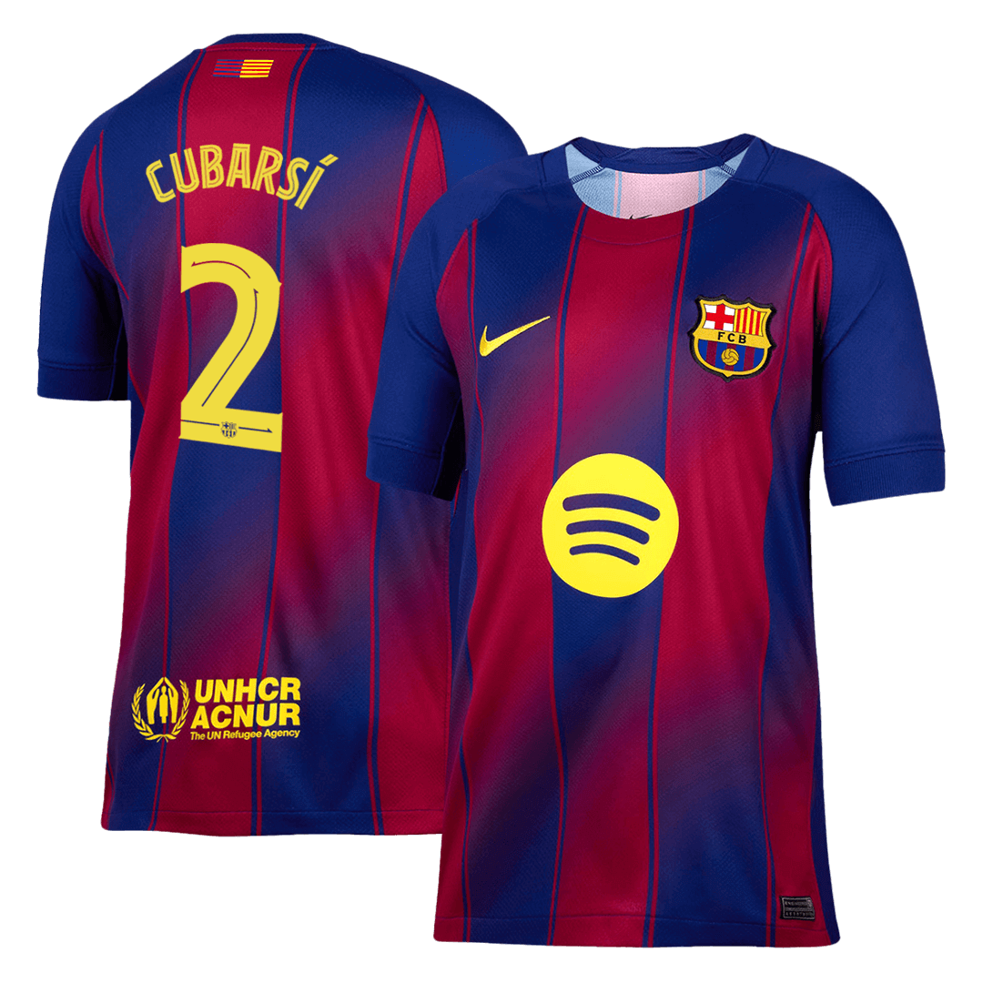 Tricouri Fotbal Barcelona CUBARSÍ #2 Acasă 2025/26 UCL - Premium (mărime mare)