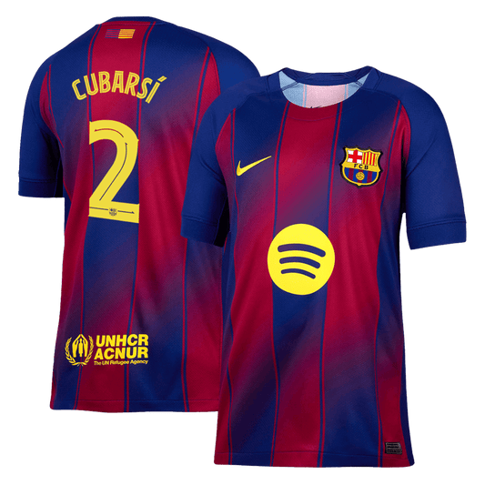 Tricouri Fotbal Barcelona CUBARSÍ #2 Acasă 2025/26 UCL - Premium (mărime mare)