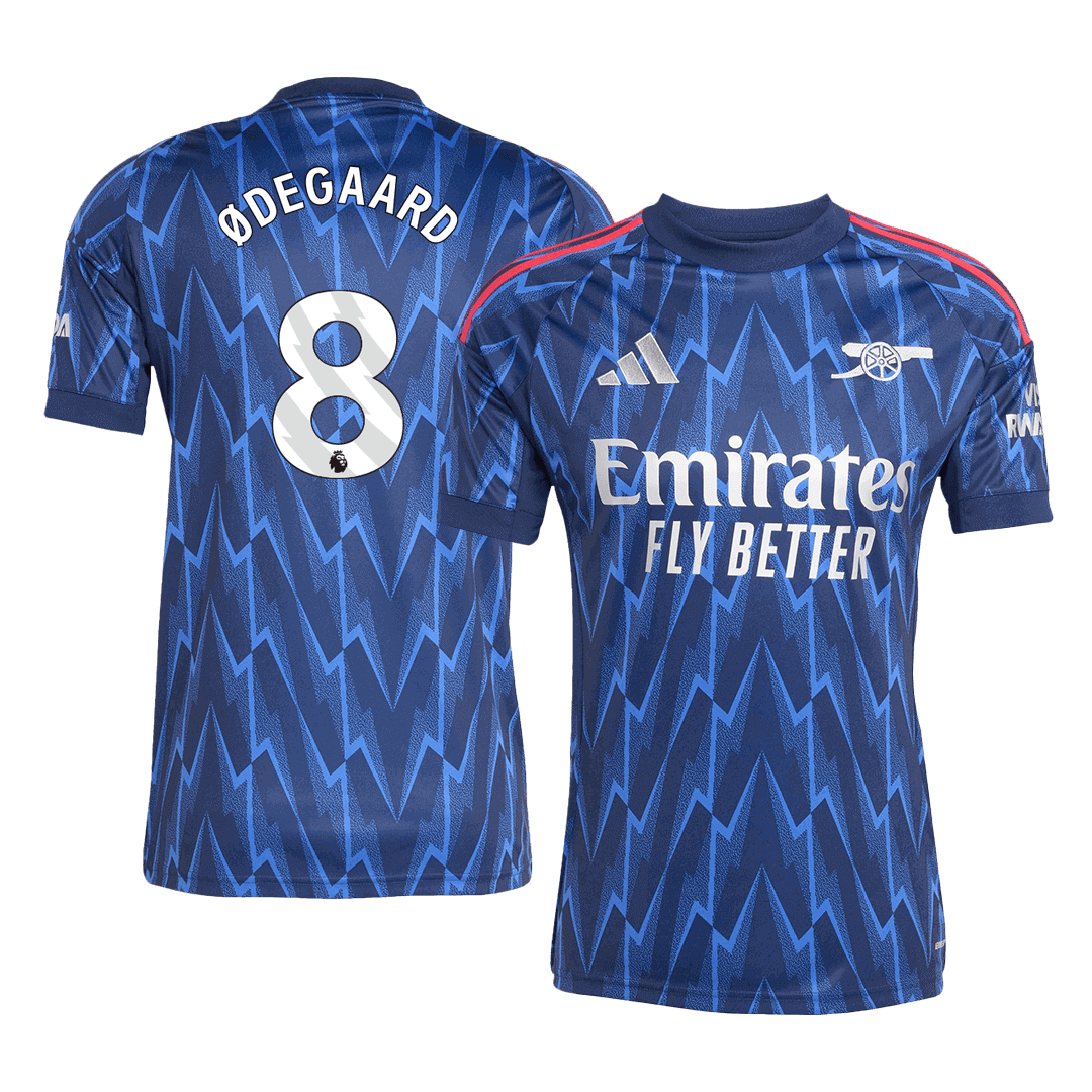 Tricouri Fotbal Arsenal ODEGAARD #8 Deplasare 2025/26 (mărime mare)