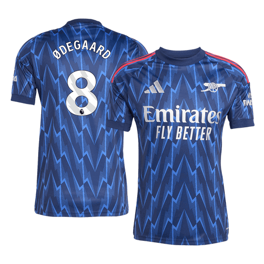 Tricouri Fotbal Arsenal ODEGAARD #8 Deplasare 2025/26 (mărime mare)