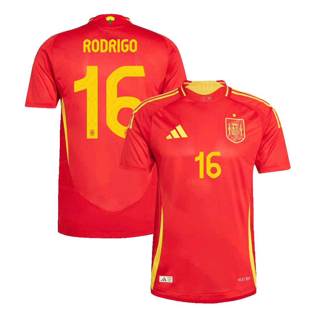 Tricouri Fotbal Spania RODRIGO #16 Acasă 2024 Authentic