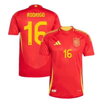 Tricouri Fotbal Spania RODRIGO #16 Acasă 2024 Authentic