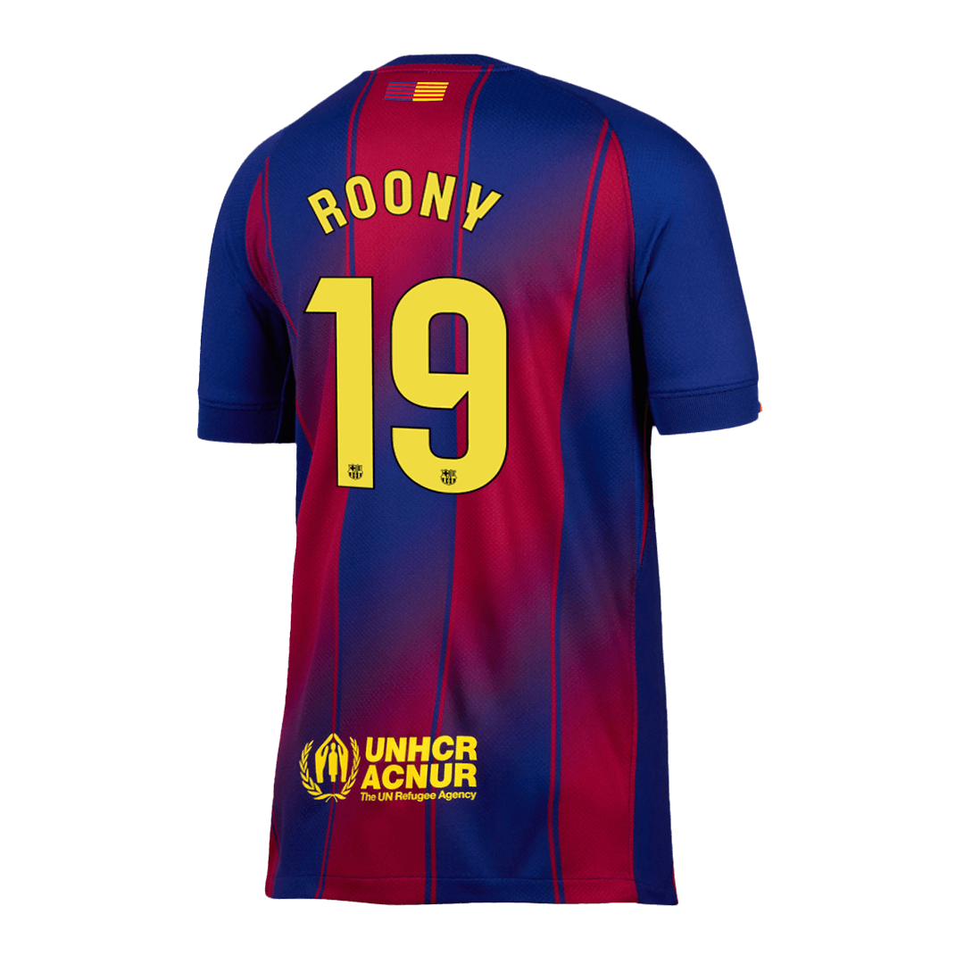Tricouri Fotbal Barcelona ROONY #19 Acasă 2025/26 - Premium