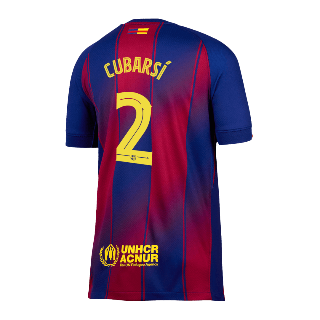 Tricouri Fotbal Barcelona CUBARSÍ #2 Acasă 2025/26 UCL - Premium (mărime mare)