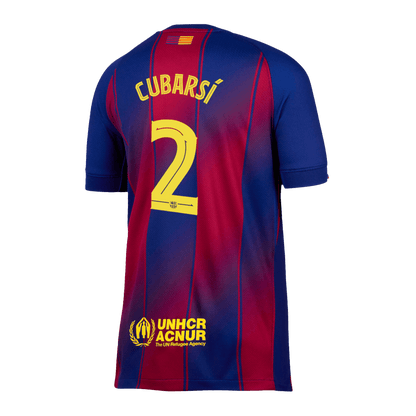 Tricouri Fotbal Barcelona CUBARSÍ #2 Acasă 2025/26 UCL - Premium (mărime mare)