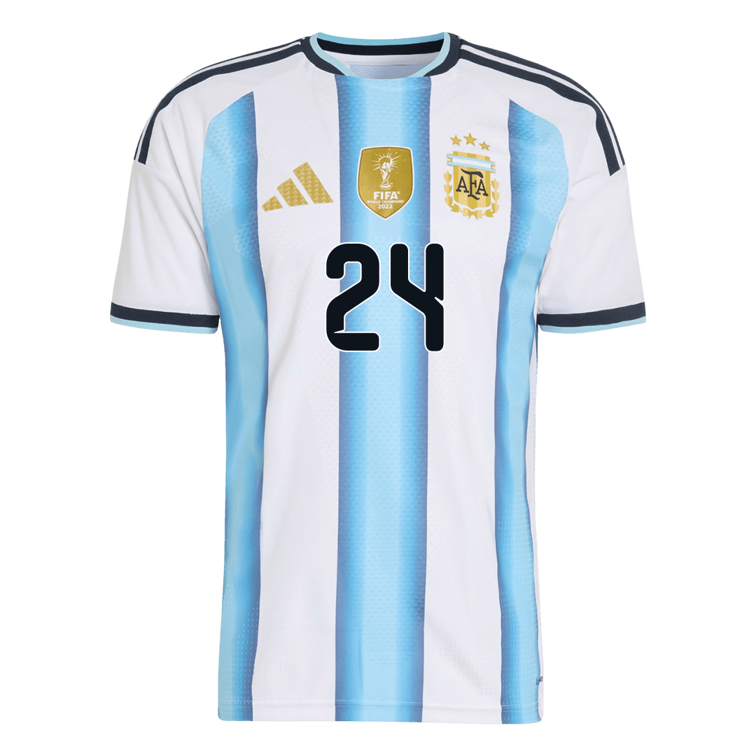 Tricouri Fotbal Argentina E. FERNÁNDEZ #24 Acasă Cupa Mondială 2026 Authentic