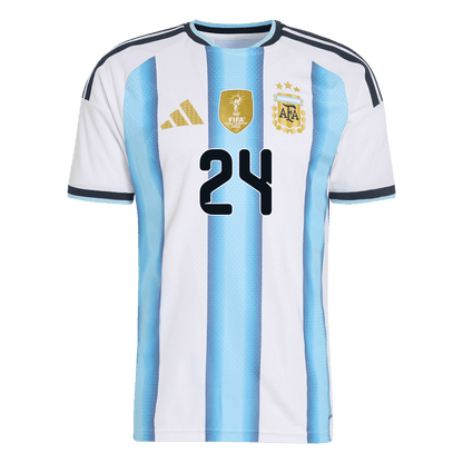 Tricouri Fotbal Argentina E. FERNÁNDEZ #24 Acasă Cupa Mondială 2026 Authentic