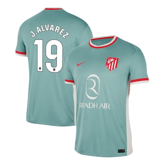 Tricouri Fotbal Atletico Madrid J.ALVAREZ #19 Deplasare 2024/25 (mărime mare)