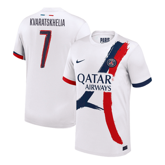 Tricouri Fotbal PSG KVARATSKHELIA #7 Deplasare 2024/25 UCL - Super