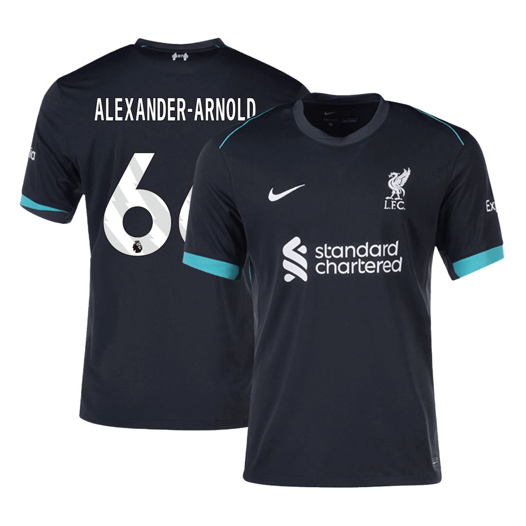 Tricouri Fotbal Liverpool ALEXANDER-ARNOLD #66 Deplasare 2024/25 (mărime mare)