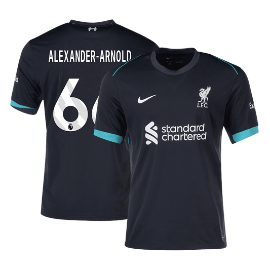 Tricouri Fotbal Liverpool ALEXANDER-ARNOLD #66 Deplasare 2024/25 (mărime mare)